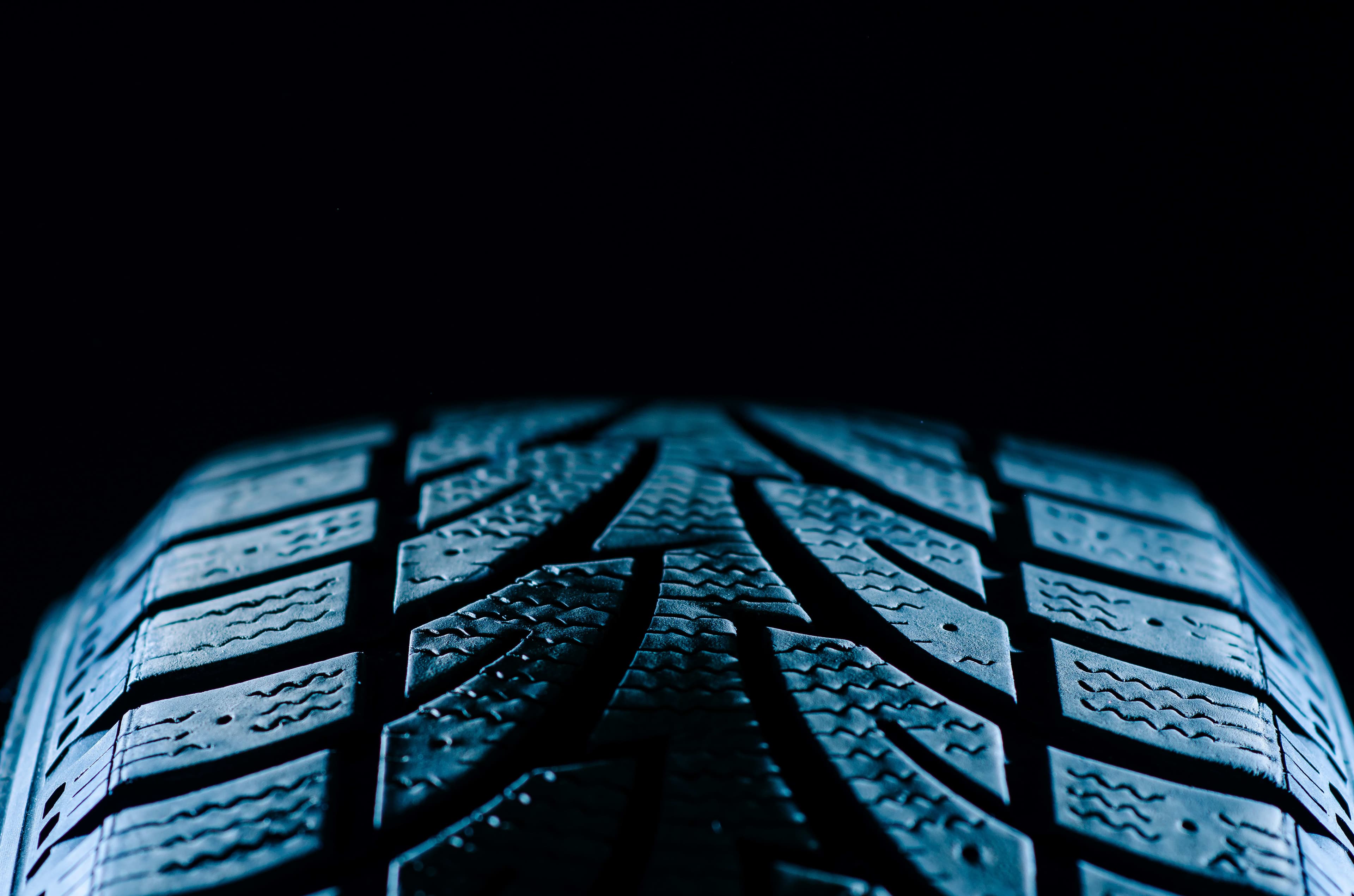 Close up of tire tread